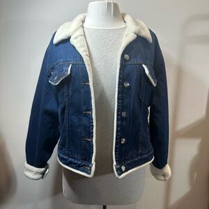 Star Blue Denim Sherpa-Lined Jacket